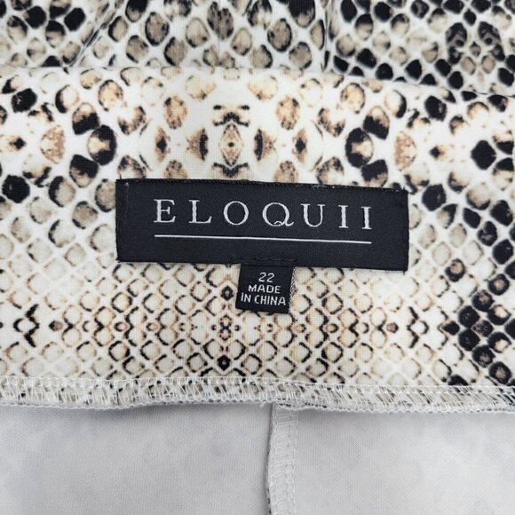 Eloquii Women's Column Snake Skin Knee Lgth Pencil Skirt Pull On Stretch Size 22 - Picture 8 of 12